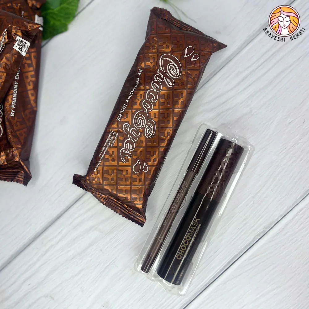پک خط چشم و ریمل قهوه ای طرح شکلاتی Chocoe Eyes کد 7836