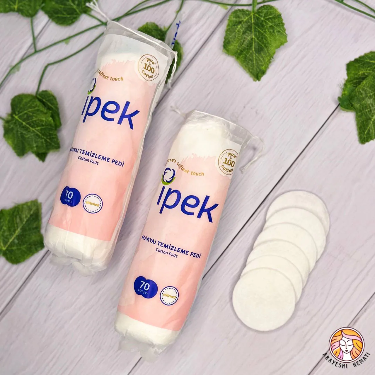 پد آرایش پاک کن خشک 70 عددی Ipek