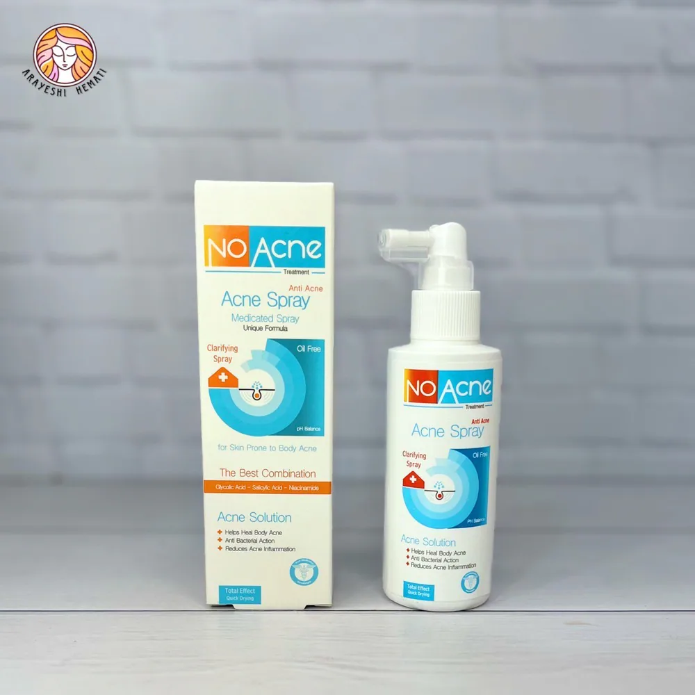 اسپری بدن ضدجوش مناسب پوست های چرب و جش دار نو آکنه NO ACNE