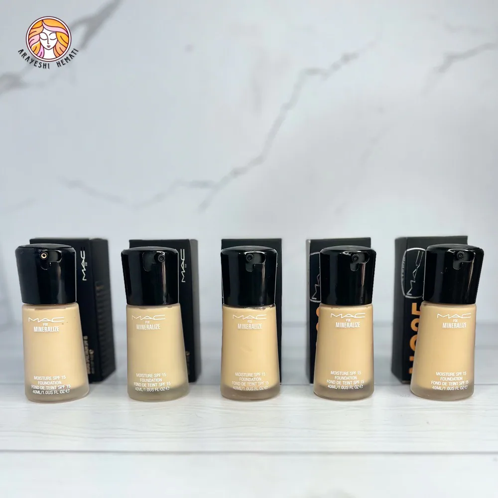 کرم پودر مک شیشه ای اورجینال MAC (در 5 رنگ پرطرفدار)