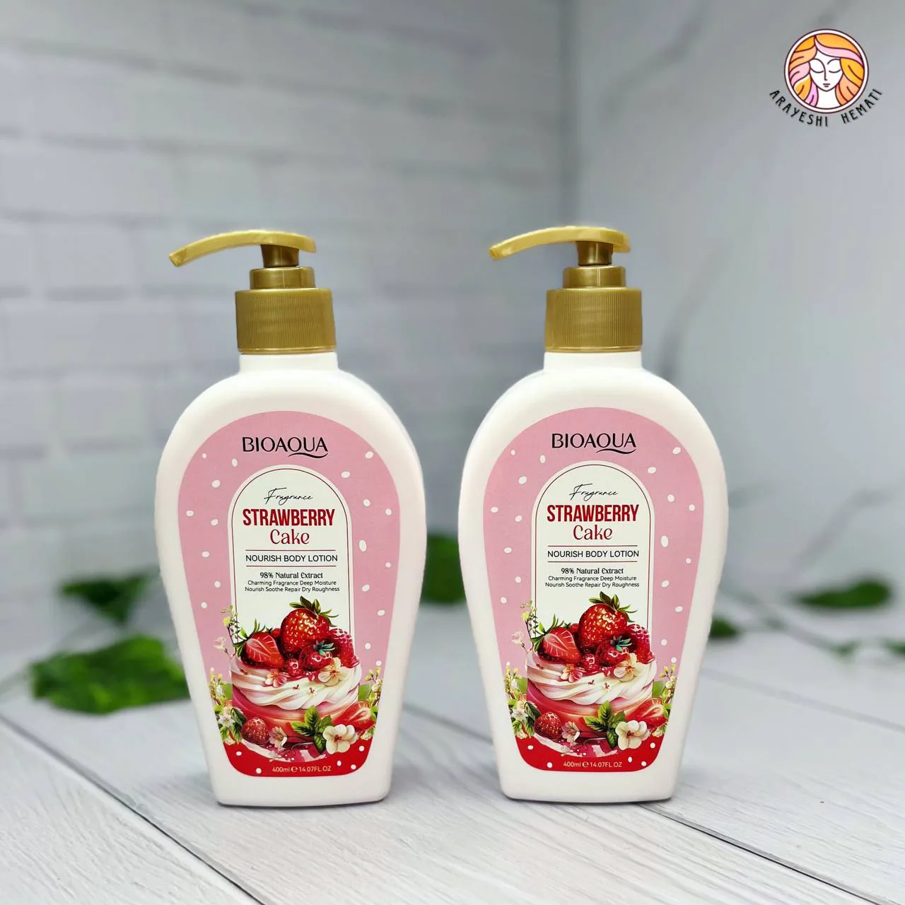 لوسیون بدن کیک توت فرنگی بیواکوا BIOAQUA