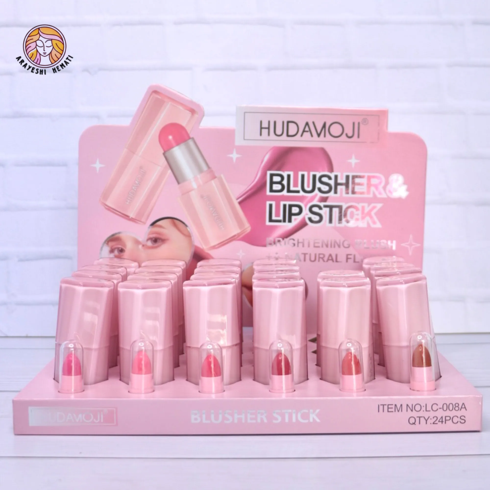 رژگونه و رژلب استیکی HUDAMOJI