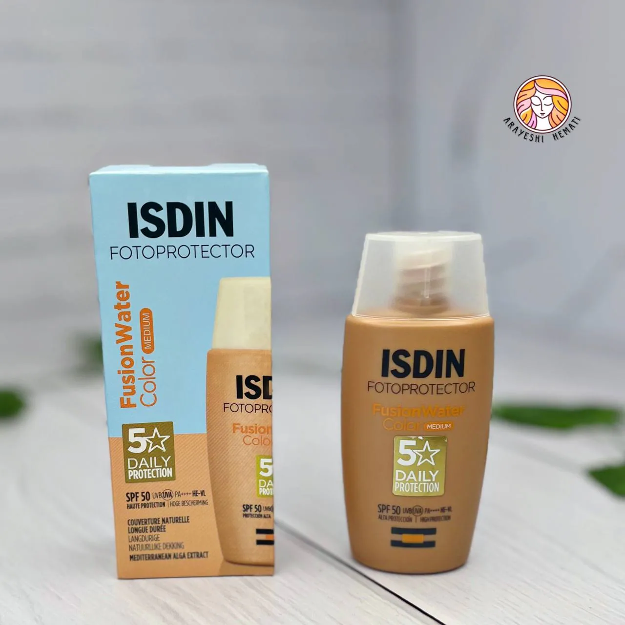 ضدآفتاب رنگی فیوژن واتر کالر ایزدین ISDIN Fusion Water Color -کد0576