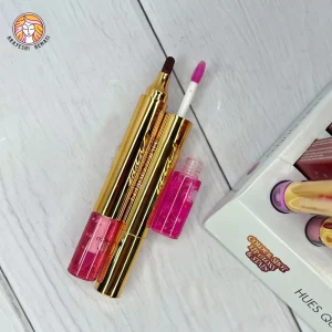 شیدینگ و برق لب دو طرفه HUES QUEEN -کد0104