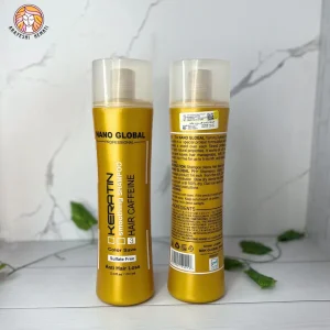شامپو طلایی ضد ریزش مو کراتین کافئین نانو گلوبال – NANO GLOBAL