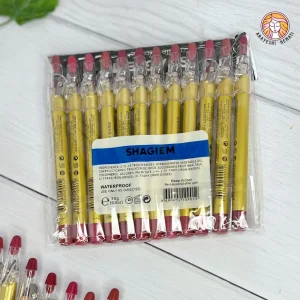 پک رژلب مدادی پوکه طلایی شیگلم تراش دار SHAGIEM