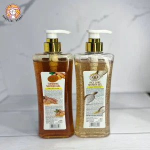 شاور ژل شوینده بدن (سفید کننده 7 روزه!) رایحه زردچوبه و برنج