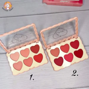 پالت رژگونه 6 رنگ قلبی کالر فیش- Colorfish