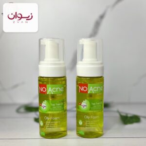 فوم شستشو صورت (پوست چرب و جوش دار) بدون براش چای سبز نو آکنه NO ACNE